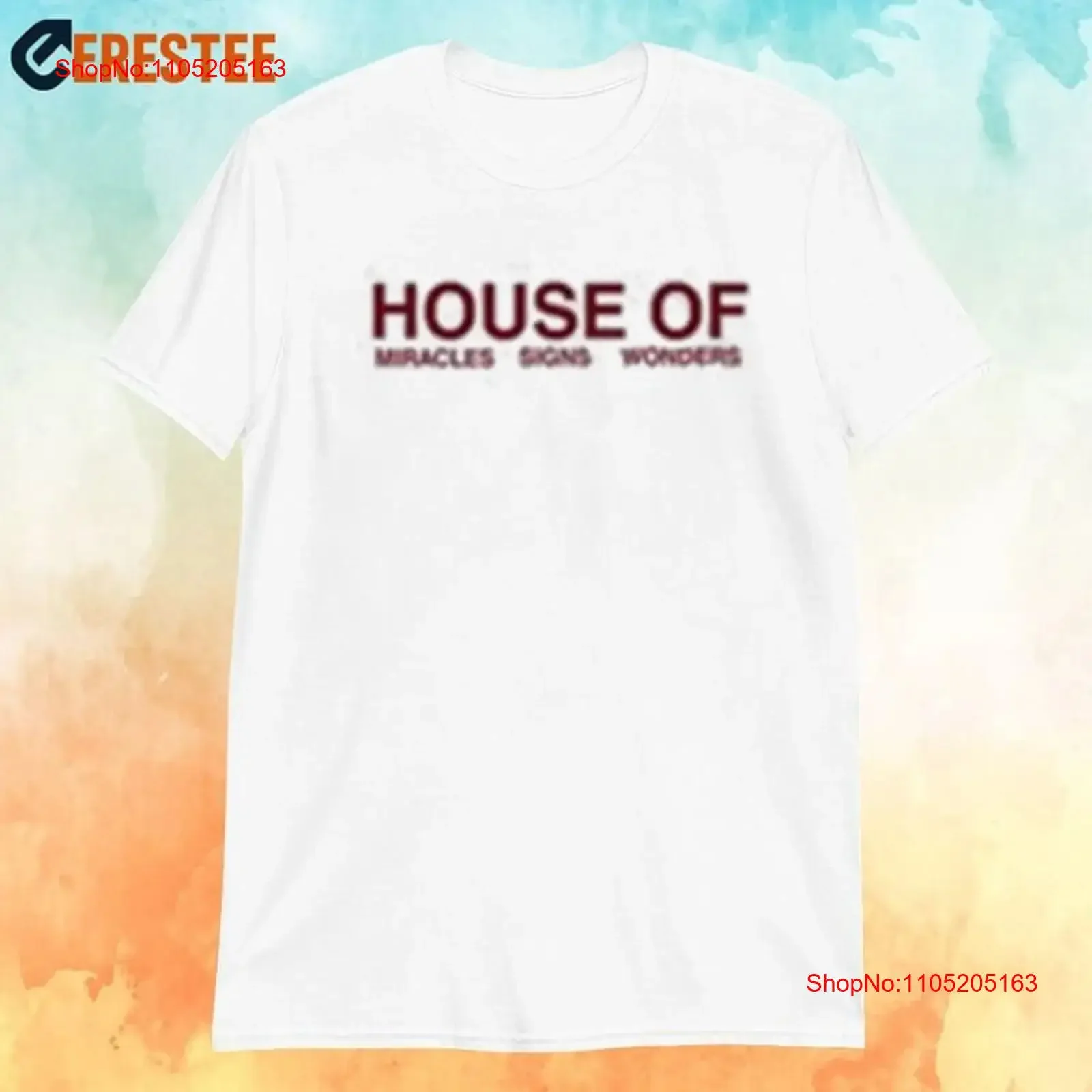 

House Of Miracles Signs Wonders T Shirt vintage Washed designer clothes Slightly graphic Versatile Breathable Comfortable