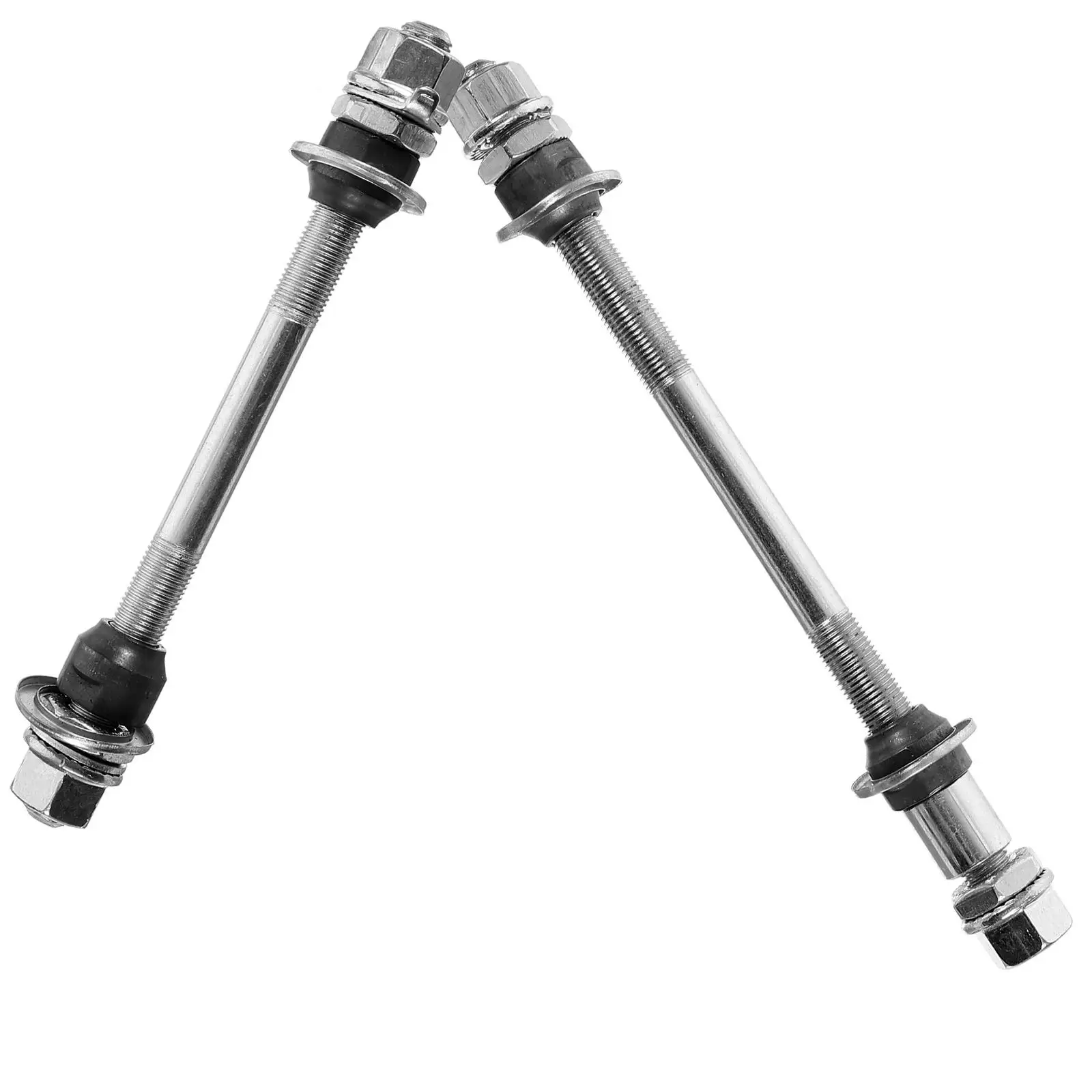 

2 Pcs Axle Front Rear Hubs Bike Axle Wear Resistant Quick Release Mountain Road Parts Iron Durable Set Bicycle