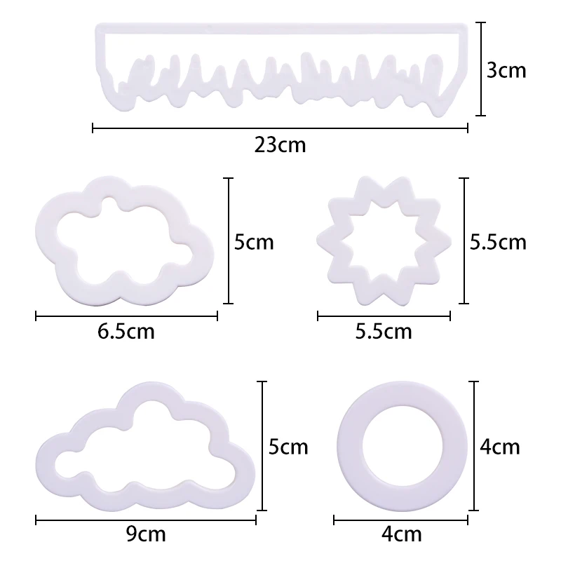 Fence Shape Cake Cutter Farm Animal Pig Cow Sheep Tractor Grass Cookie Mold Fondant Cake Decorating Tool Sugarcraft Pastry Mould