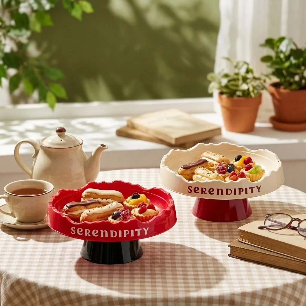 Plastic Cupcake Stand Detachable Base Fruit Bowl Drainage Dessert Plate Serving Dish Snack Cake Tray Party Wedding Tableware