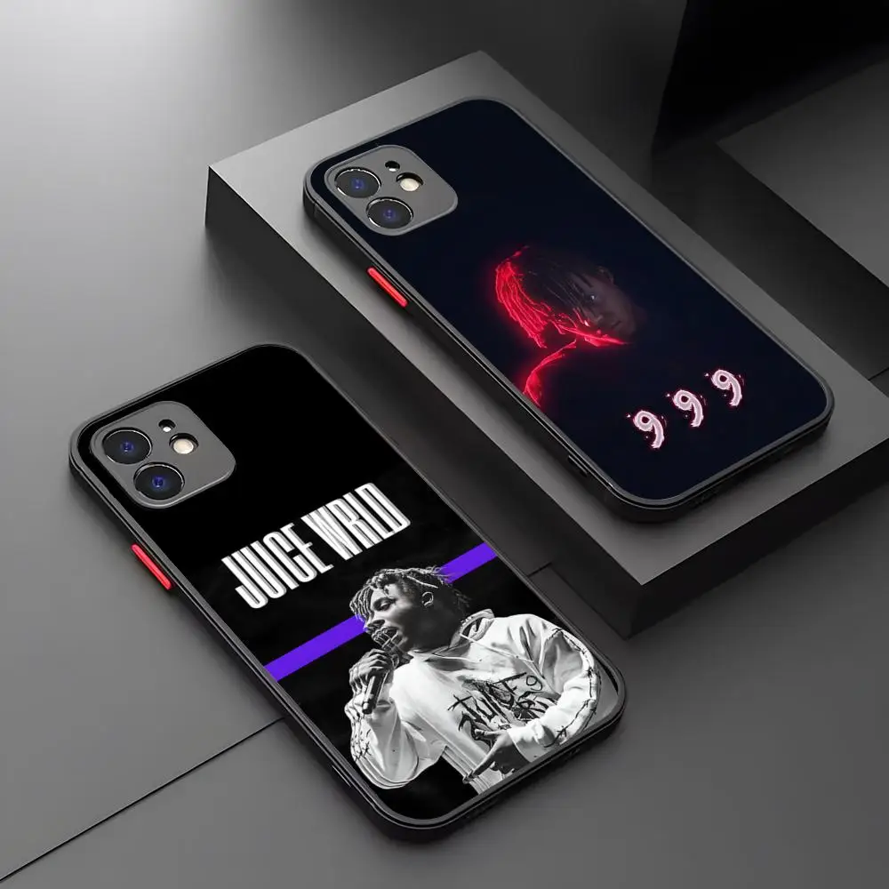 R-Rapper Juice Wrld Phone Case For Iphone 17 16 15 14 13 12 Pro Max Xr Air Plus Mini Skin Feel Black Hard Shell Cover