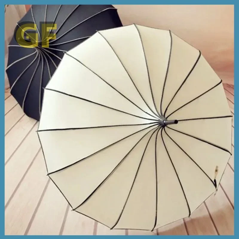 

10PC New pagoda umbrellas Fashionable sunny and rainy umbrella 6 colors available outdoor umbrella light fixture 16 pcs ribs