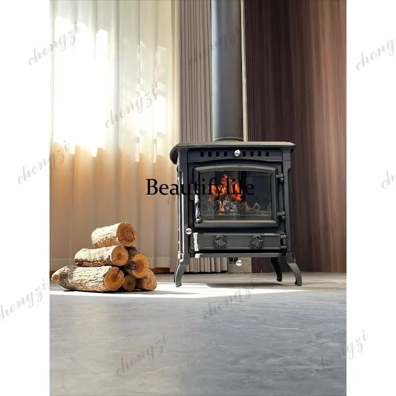 E136 European style, fireplace firewood modern simple indoor self-built house household firewood heating stove