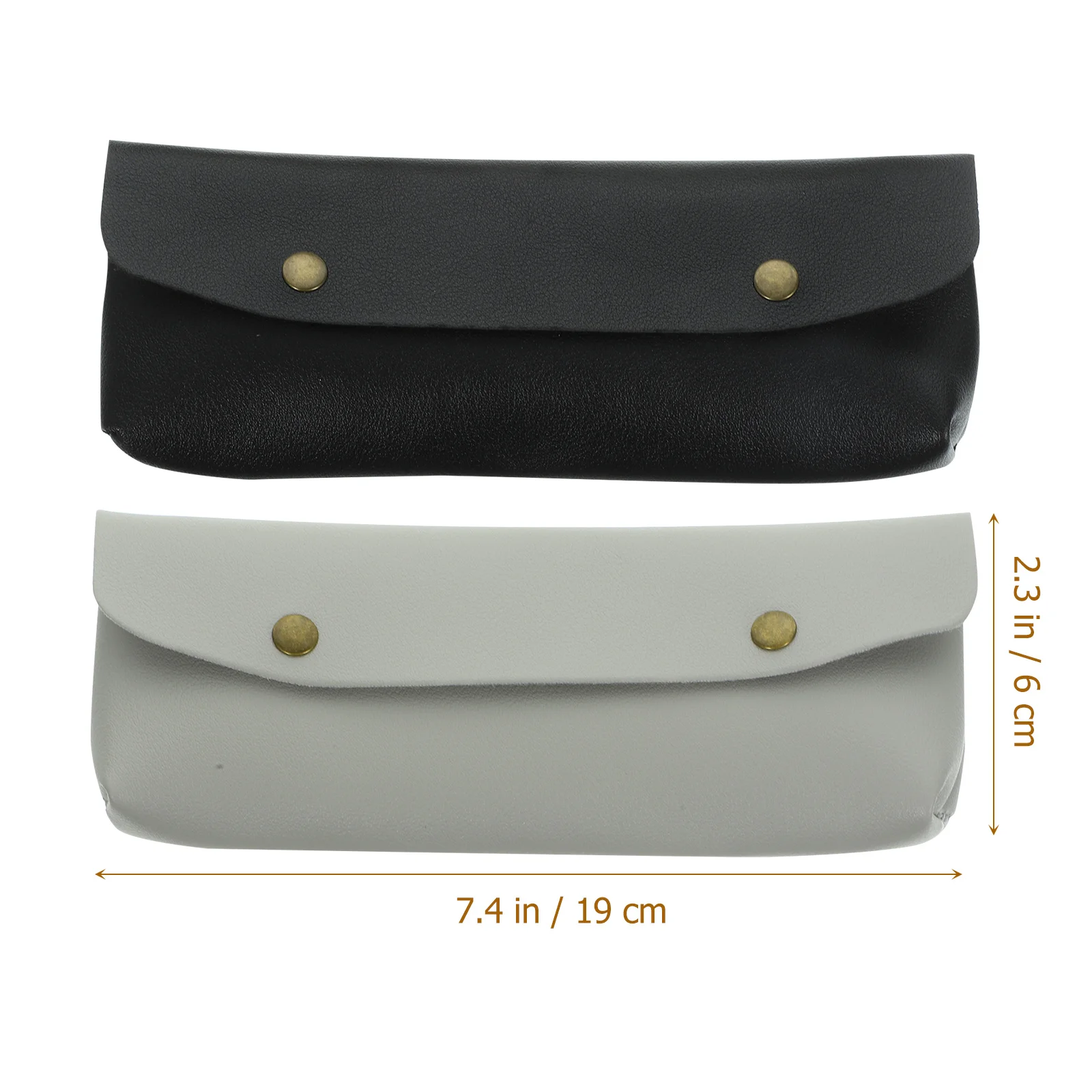 Sac de rangement pour pinceaux de maquillage, 2 pièces, matériau PU, porte-pinceaux de voyage léger, étui à crayons compact pour petits accessoires