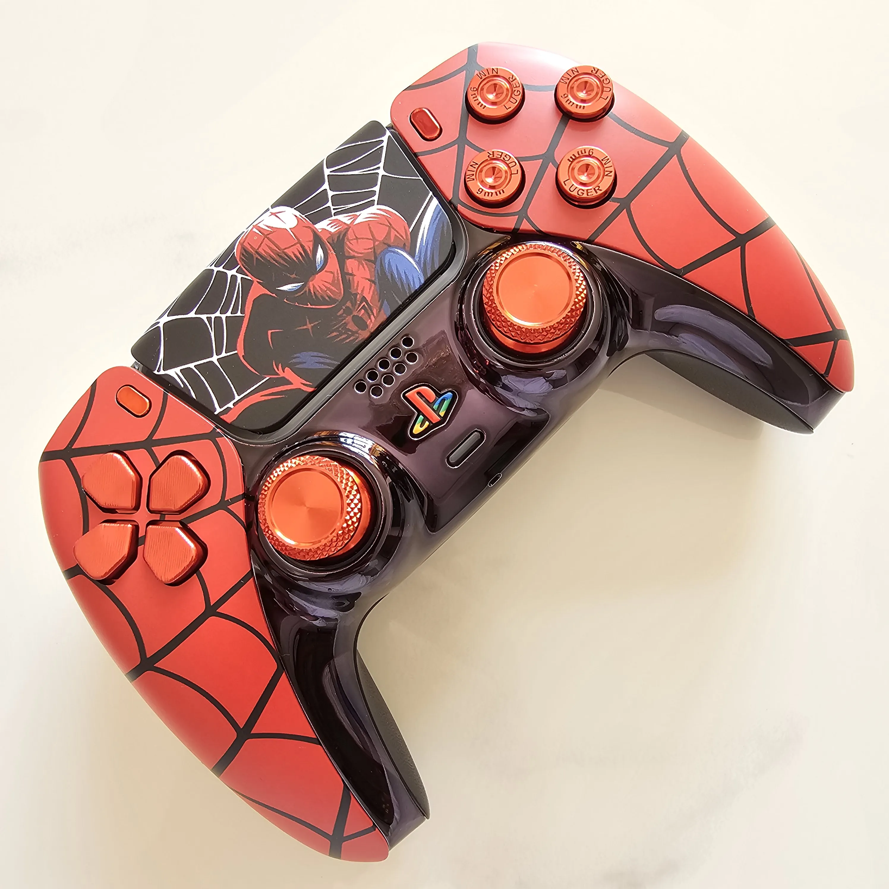 Sony Ps5 Game Console Handle Original Custom Modified Ps5 Original Handle Ps5 Wireless Controller: Red Spider