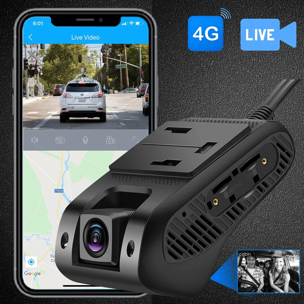 JIMIMAX 4G Dash Cam For Car JC400P 24h Parking Monitor Wifi Hotspot Dual Recorder Live Video Vehicle GPS Dashcam Remote Talking