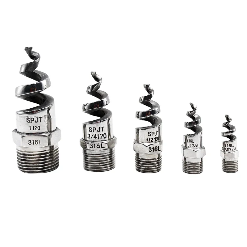 

Спиральная Распылительная насадка для удаления пыли, 1/4 дюйма, 3/8 дюйма, 1/2 дюйма, 3/4 дюйма, 1 дюйм, BSPT, 316L SPJT