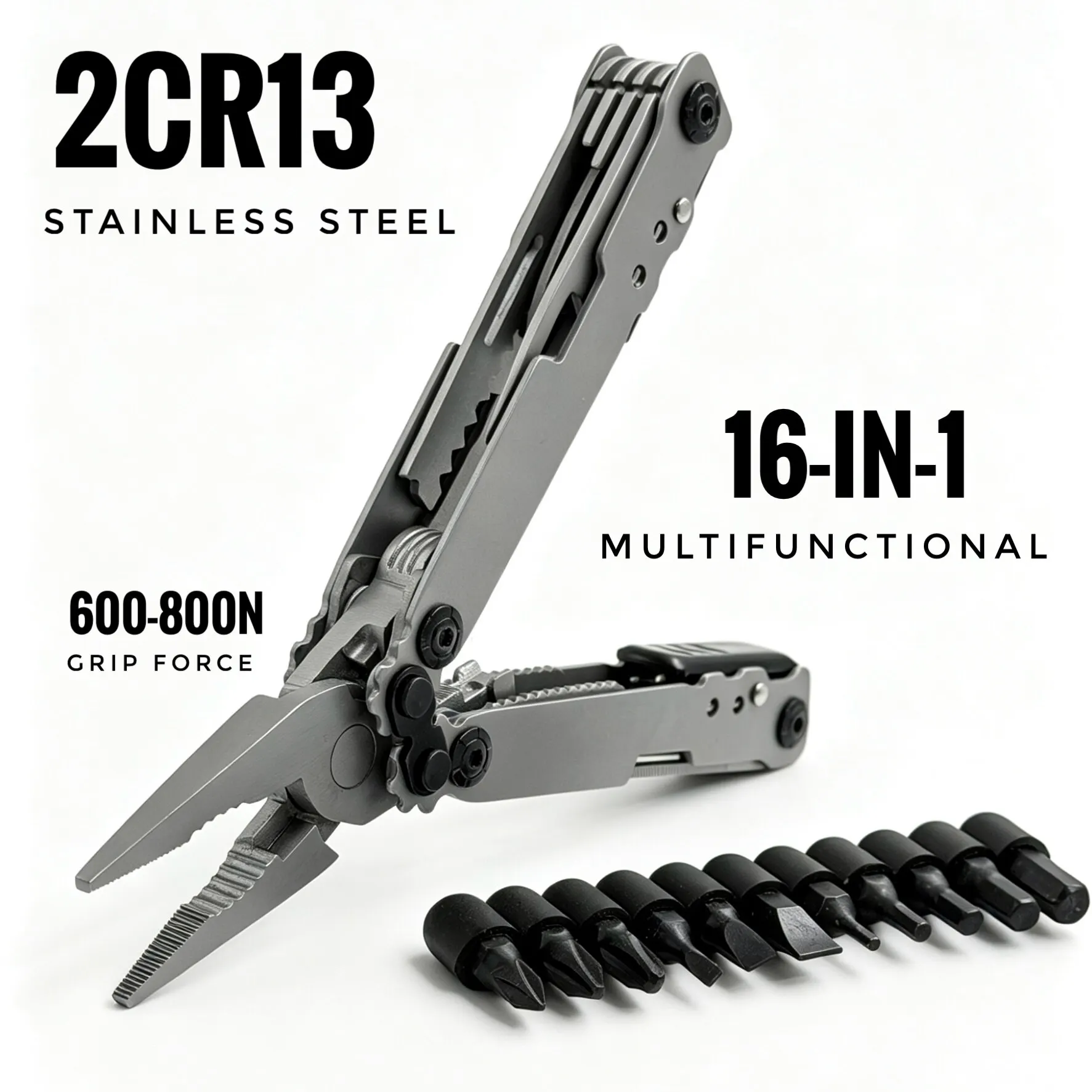 16 in 1 Multifunctional Tactical Tool Pliers Portable Folding Camping Vehicle Maintenance Emergency Tool Pliers Outdoor EDC tool