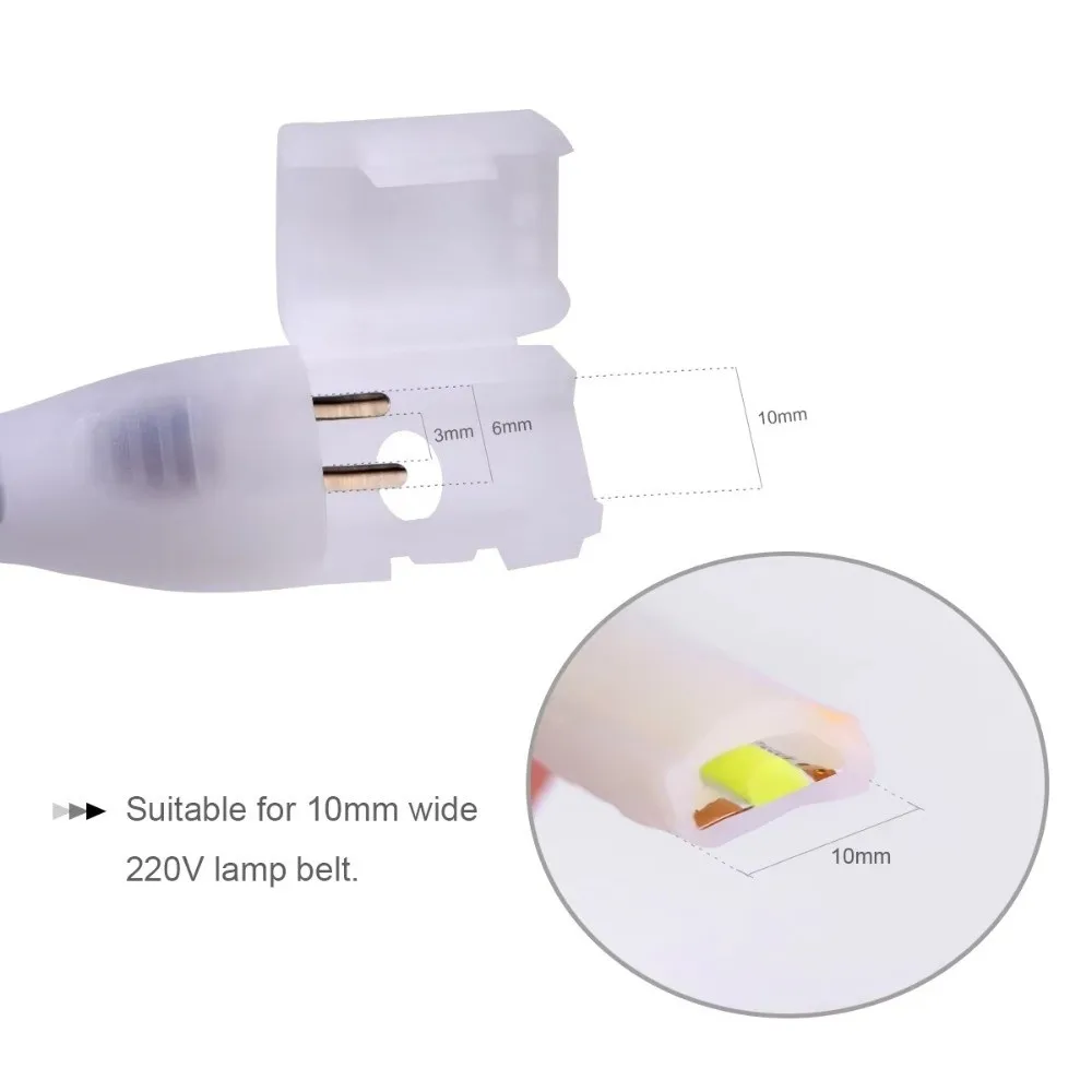 220V 110V LED Strip Power Plug EU/US Plug Flexible LED Light Tape Accessory Supply Plug With Switch for LED Strip Light