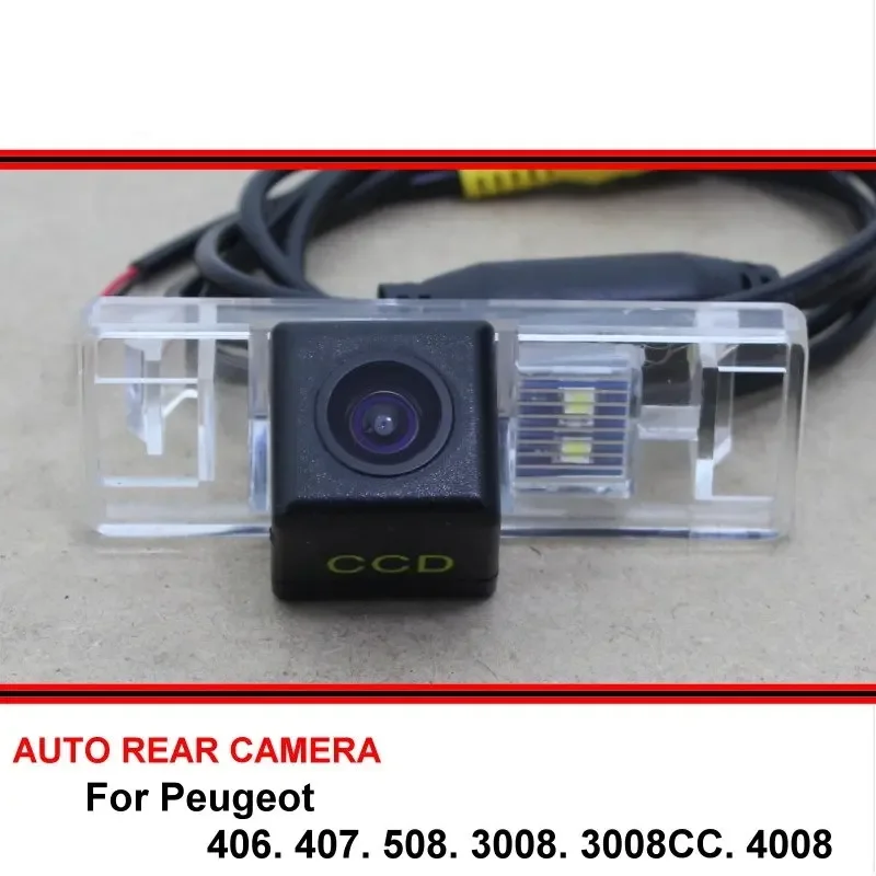 For Peugeot 406 407 508 3008 3008CC 4008 Car Rear View Camera / Back up Reversing Camera sony HD CCD Night Vision Wide Angle