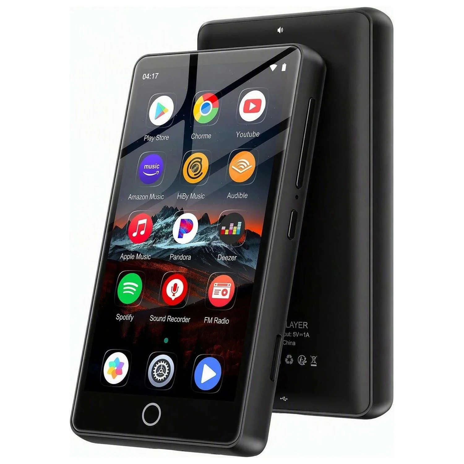 Andriod 9.0 16GB 4'' Touch Screen MP3 MP4 Player with Bluetooth and WiFi,Supports Spotify,Audible,Pandora