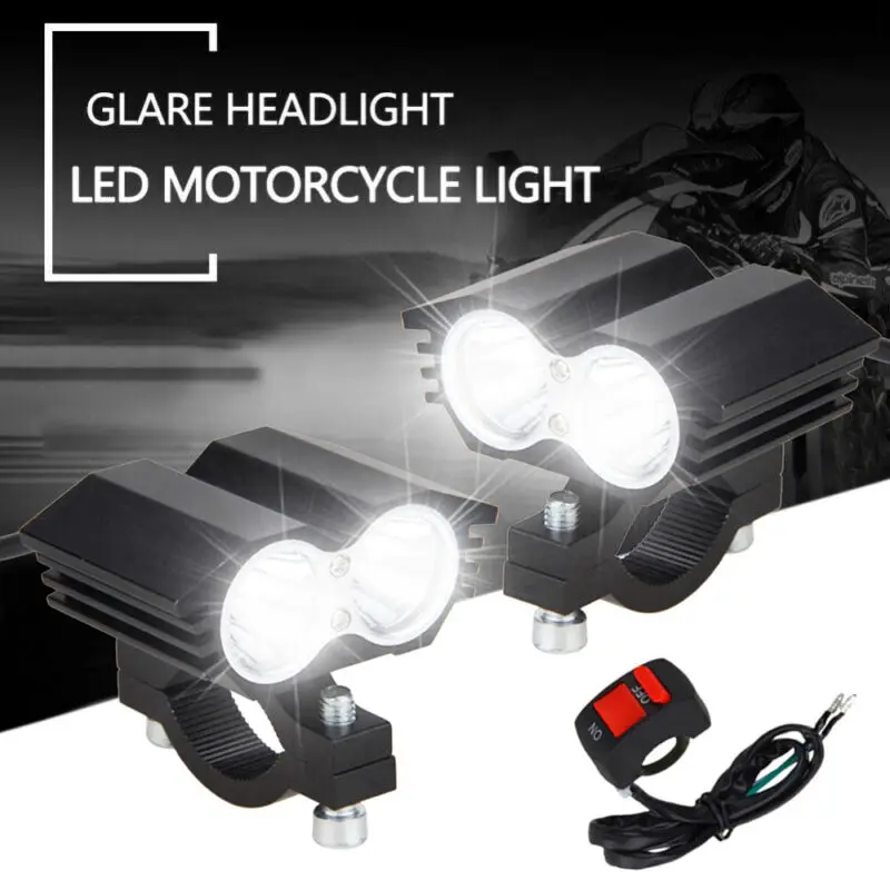 

VASTFIRE 1PC /2PCS 30W 5000LM Motorcycle Headlight Spot light LED Bicycle Moto Fog Light Waterproof Driving Lamp with Switch