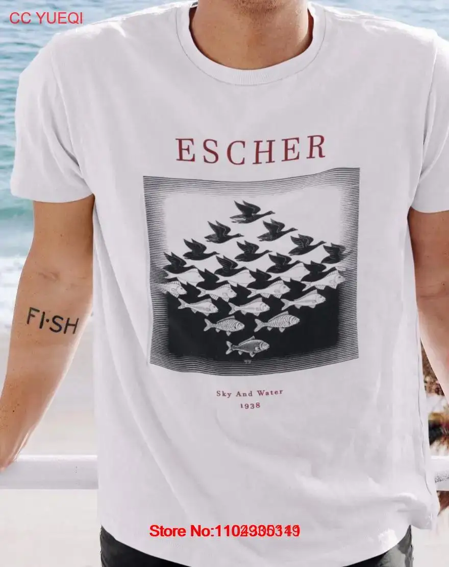 Escher T shirt | Sky And Water | Art T shirt | Unisex Premium Cotton