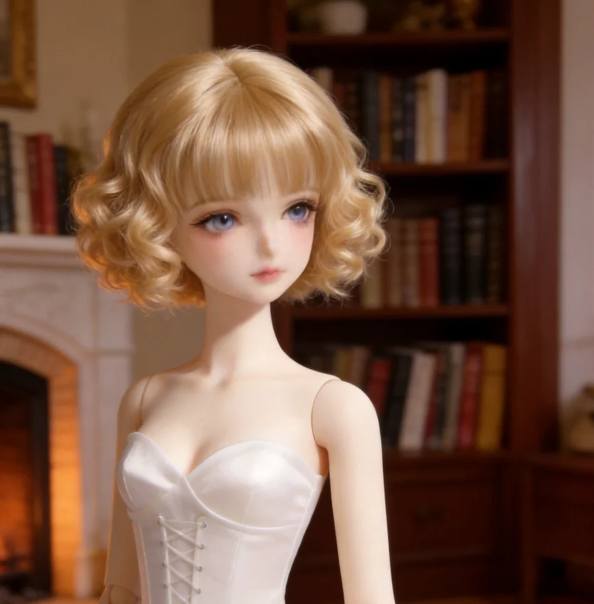

Wigs doll wig doll accessories short hair with bangs, curly hair 1/3 1/4 1/6 BJD doll hair free shipping