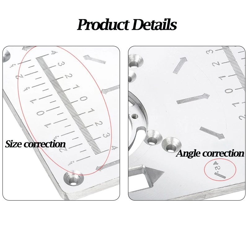 Aluminium Carpenty Router Table Insert Plate Multifunctional Woodworking Benches Carpenter Trimming Machine Engraving Board