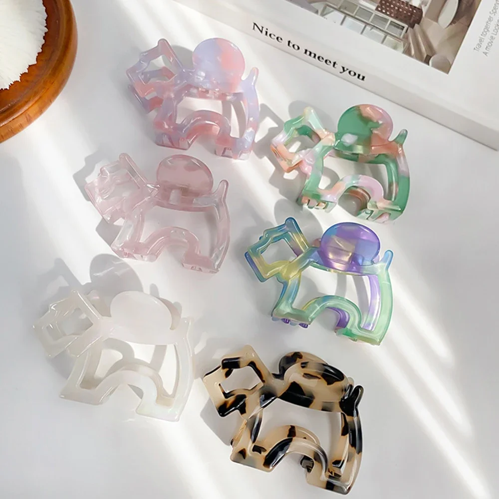 

Fun and Cute Puppy Hollowed Out Acetic Acid Hair Clips Fashionable and Simple Temperament Hair Claws Hair Accessory for Women