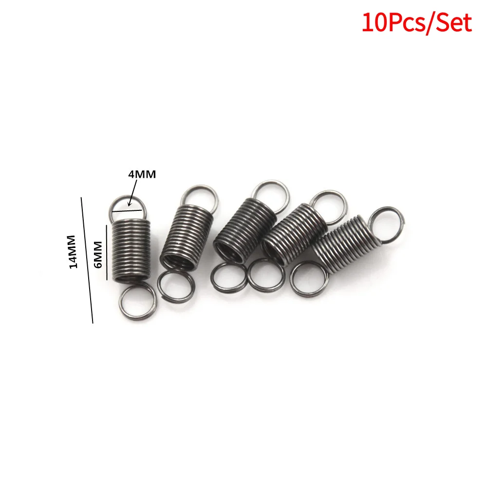 10Pcs/Lot 15mm Stainless Steel small Tension Spring With Hook For Tensile DIY Toy.