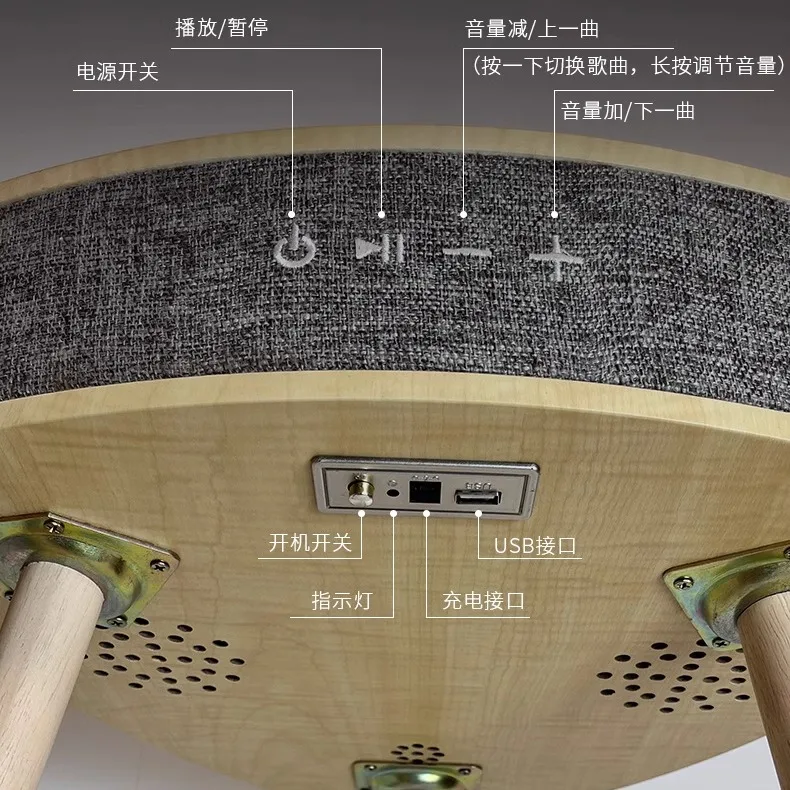 طاولة جانبية أوروبية من الخشب الصلب، طاولة نهاية ذكية متعددة الوظائف لغرفة المعيشة/غرفة النوم، أثاث زاوية صغير مزخرف