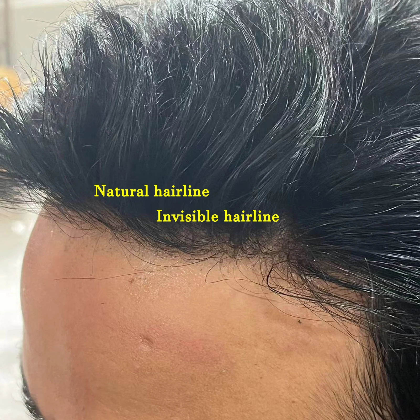 Hollywood Swiss Lace Front Men Toupee Invisible Hairline Hair Sytstem 100% Human Hair Male Prosthetic Hair Units Hairreplacement