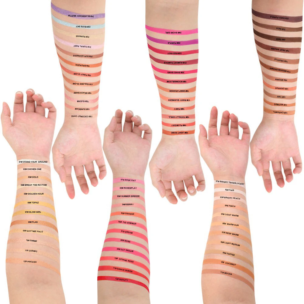 Palette de surligneurs et de Contour de marque privée, Logo personnalisé, correcteur de surbrillance, éclaircissant, ombre de nez, maquillage complet pour le visage