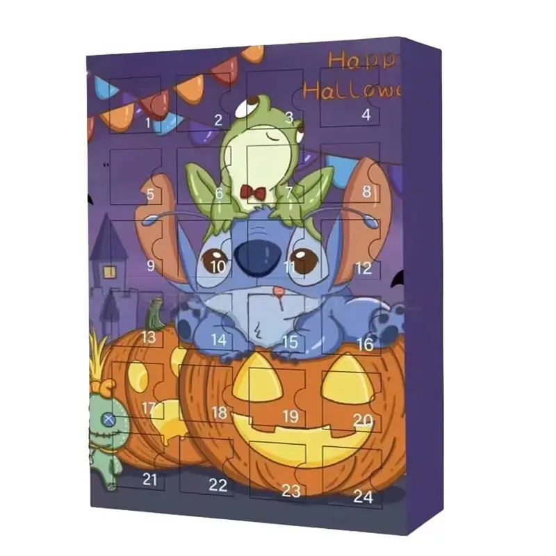 2025 New Stitch Christmas & Halloween Advent Calendar Countdown Blind Box - 24 Pieces Mystery Toys Collection Children Present - Image 5