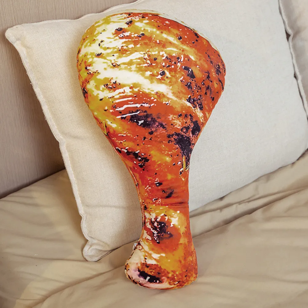 

3D Realistic Chicken Leg Pillow 50Cm Ultra Soft PP Cotton Hugging Cushion for Kids Bedroom Decor Travel Lumbar Support Food