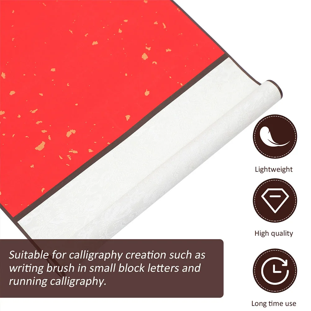 

2 Pcs Books and French Paintings Hanging Scrolls Blank Paper Chinese Calligraphy Decoration Rice