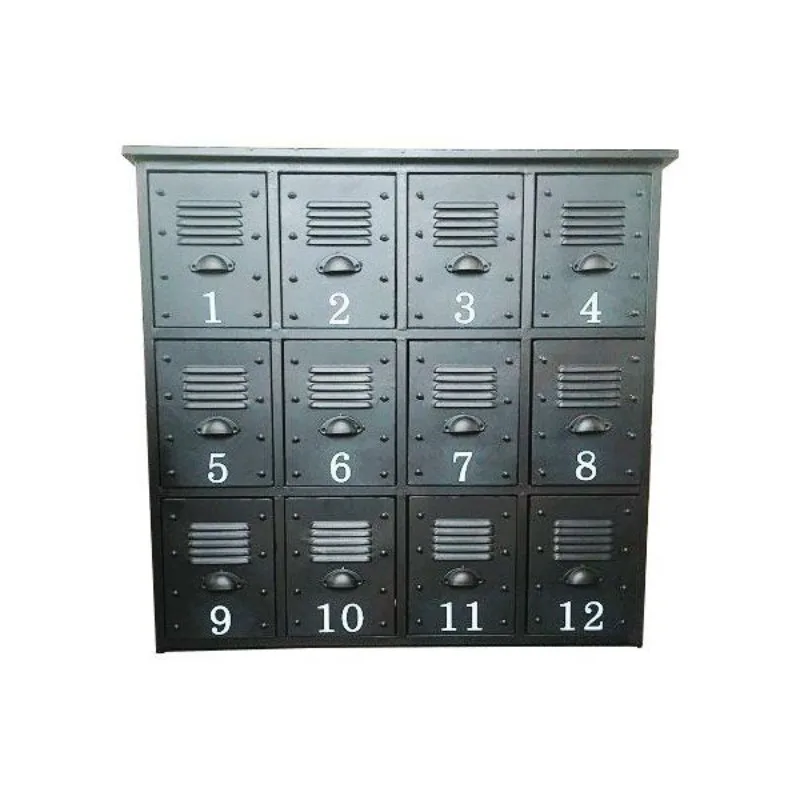 

American country iron art aged retro creative chest of drawers industrial style tin cabinet locker metal metal