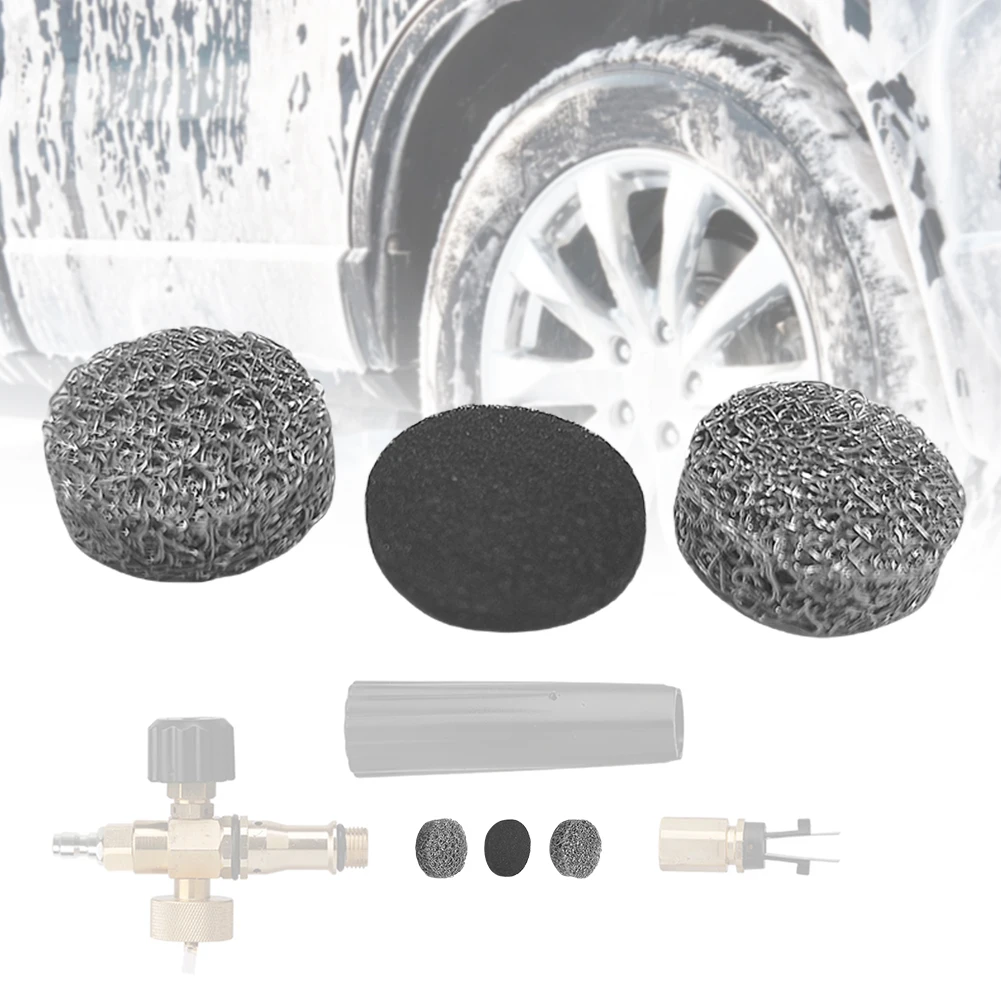 1-6Sets Foam Cannon Lance Mesh Filter High Density Tablet Foam Lance Replacement Mesh Filter Stainless Steel Strainer Net Filter