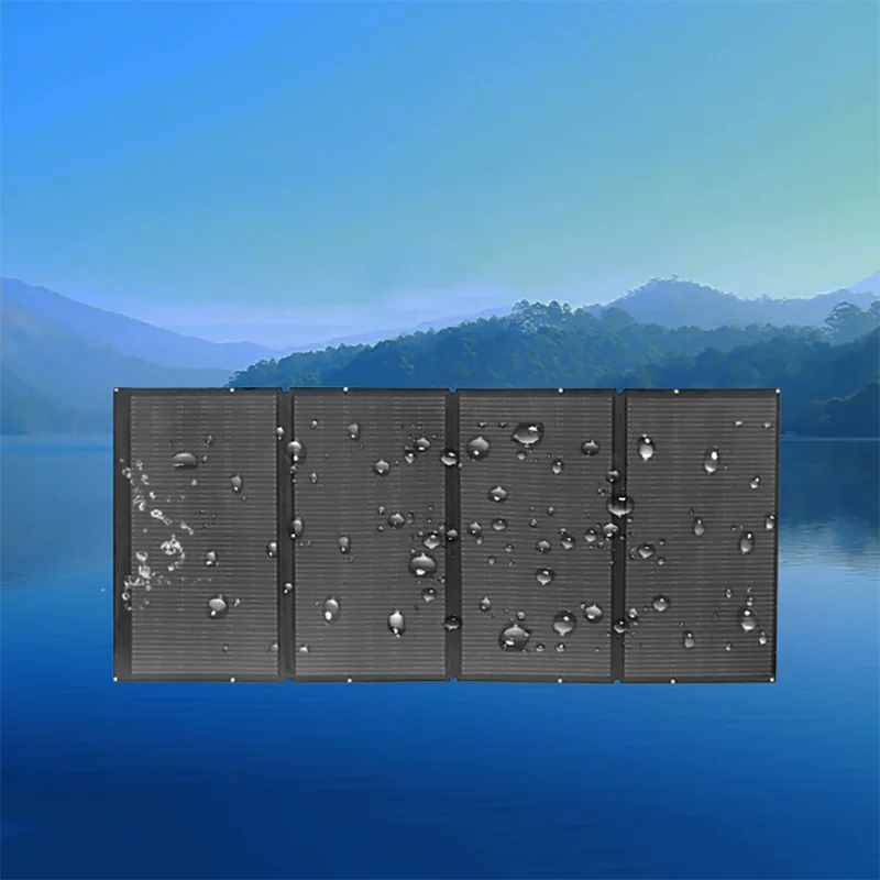 400W Black 23.3% Efficiency Portable Foldable Solar Panels with Support Legs for Outdoor Camping RV Traveling Power Supply