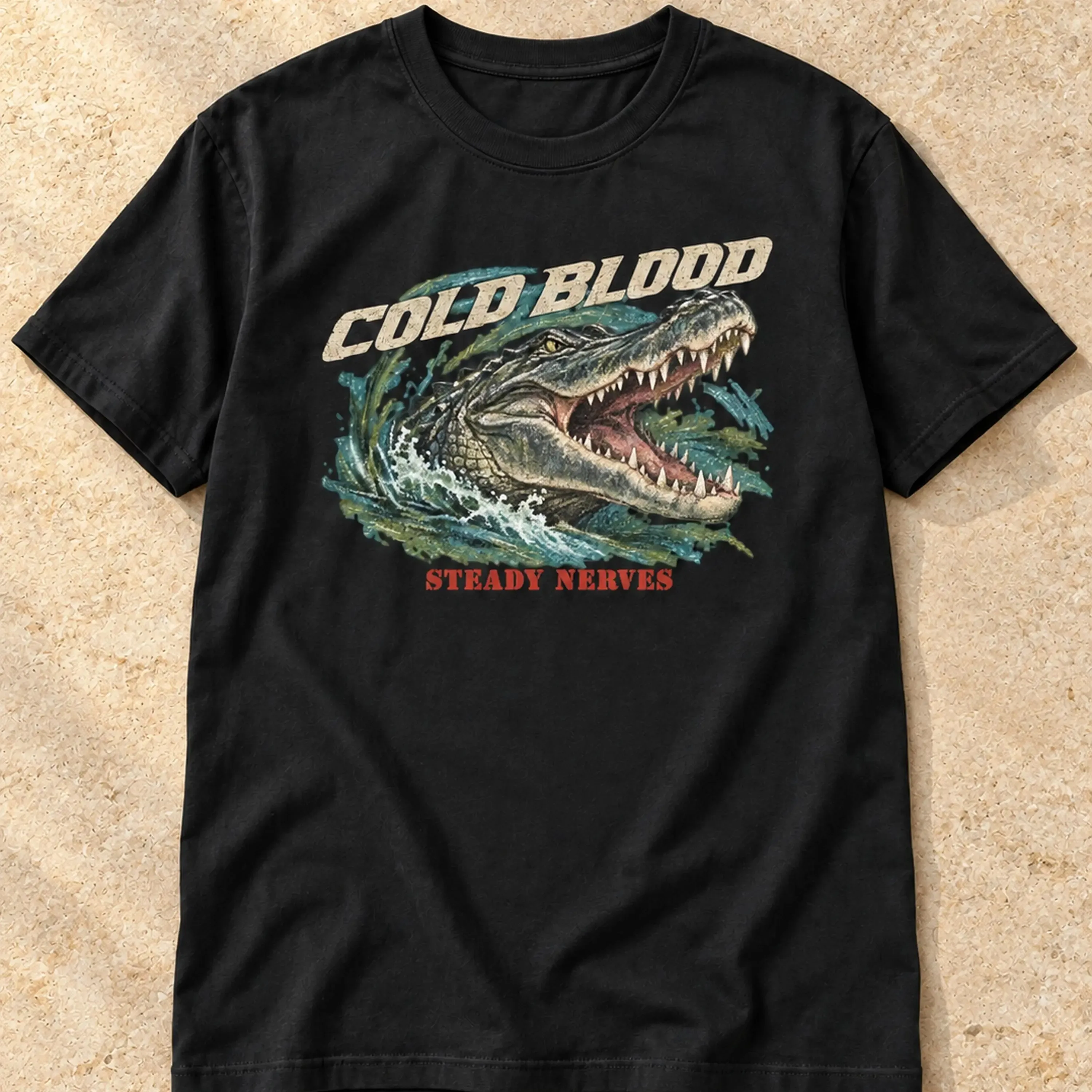 Trendy Cold Blood Alligator Graphic Unisex T-Shirt Size S-XXXXL