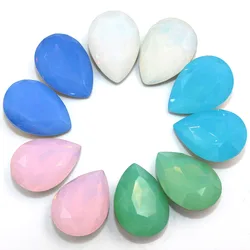 Jewelry Making High Quality Glass Crystal Opal Stones Teardrop Shape Pointback Rhinestones Diy Nail Art/Earrings/Necklace