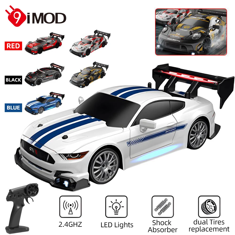 

9IMOD 1:24 Drift Car High Speed Vehicle 8601 8602 8606 Racing/Drift Tires 4WD RC Racing Car