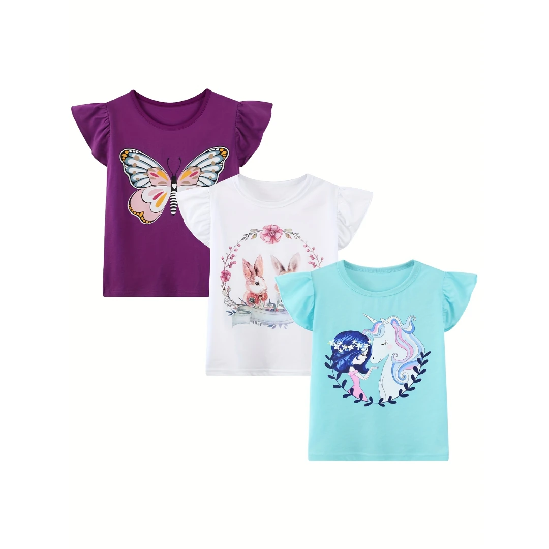 Girl's Cotton Tee Set 3