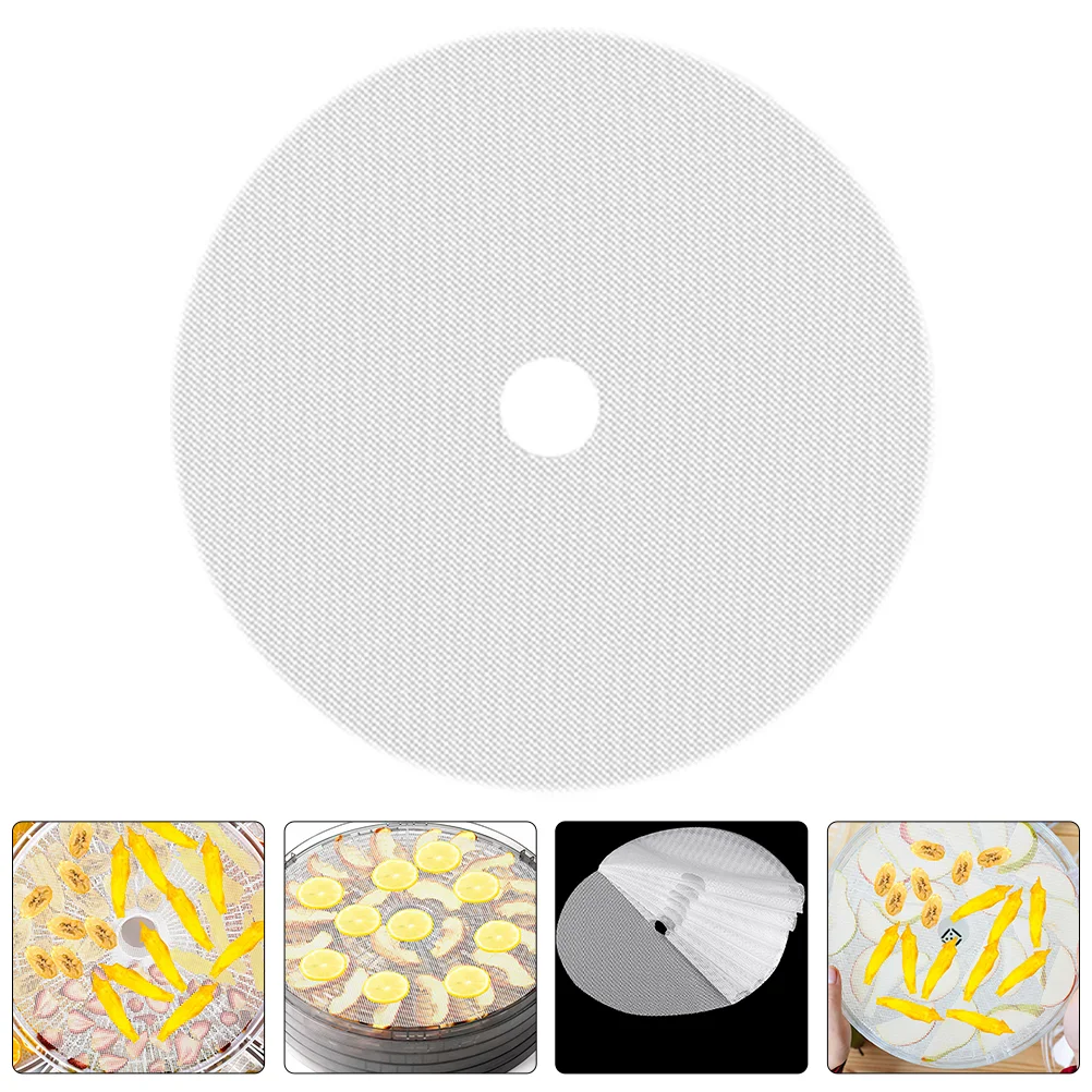 10 Pcs Drying Pad Food Dehydrator Mats for Jerky Dryer Accessories Fruits Silicone Liner Round Lining Pads