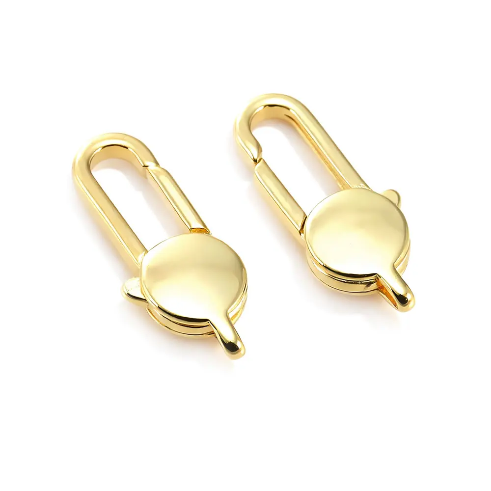 Karabinerverschlüsse aus 18 Karat Gold, Messing, Verbindungsverschlüsse, Schmuck, Halsketten, Armbänder, Herstellung von Zubehör, DIY-Zubehör – Detail 7