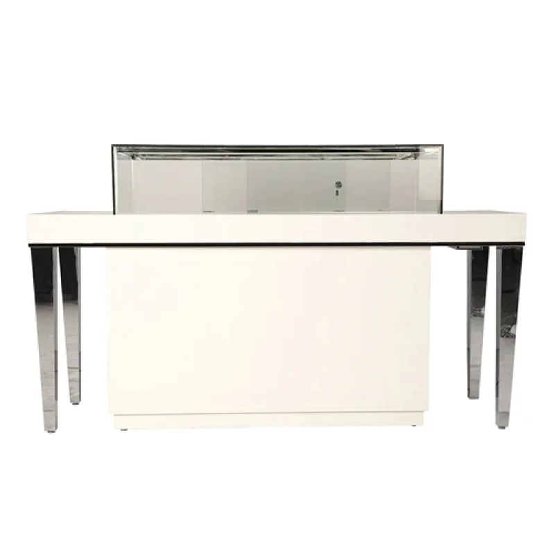 customized.Bespoke Jewelry Showcase Lockable Glossy Jewelry Display Luxury Jewelry Store Counter Display