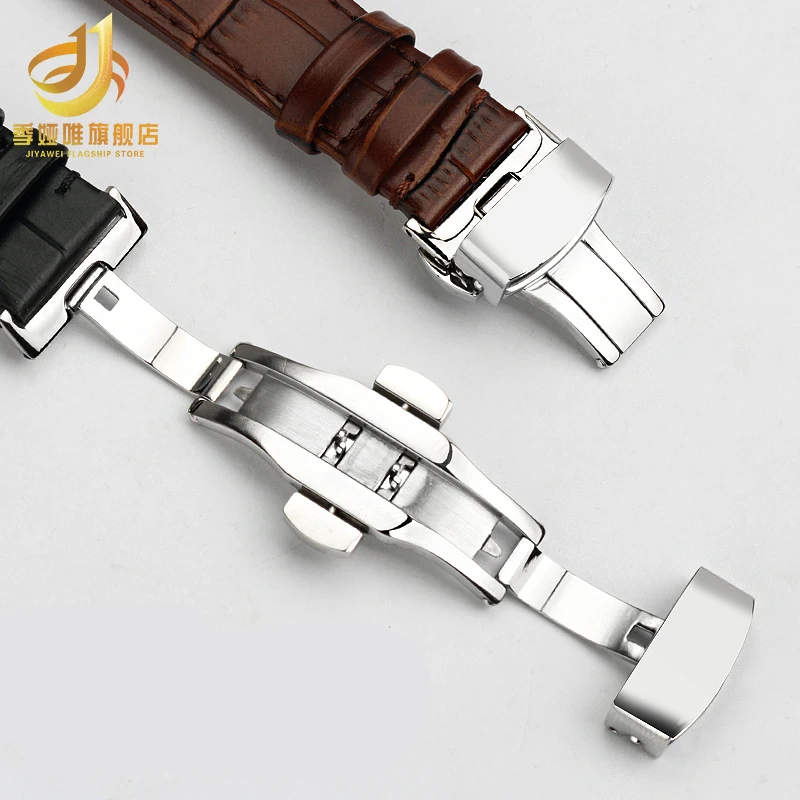 For LV Leather Watch Chain Metal Quick Detachable Convex 21x12mm Louis Vuitton TAMBOUR HORIZON Cowhide Steel Endlink Watch Strap