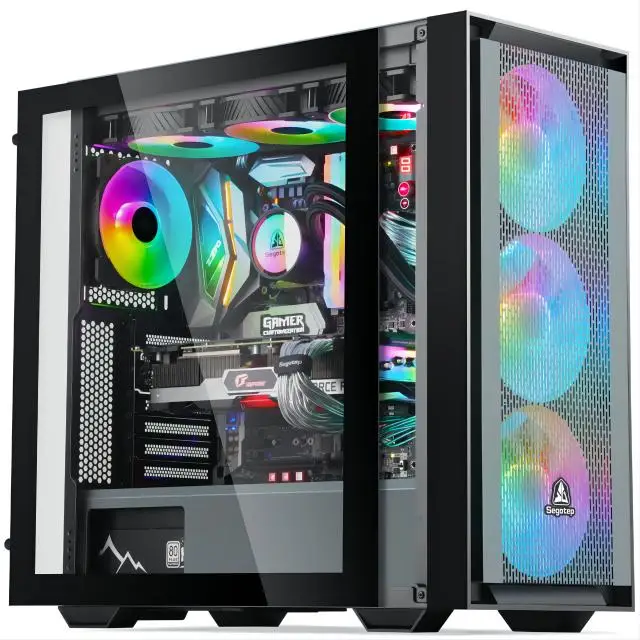 Imagem -04 - Aotesier-pc Gaming Core a8 7680 Cpu 16 gb de Ram 500 gb Ssd Atx Itx M-atx Painel Lateral Full View Vidro Temperado Jogo Frontal para pc Gaming