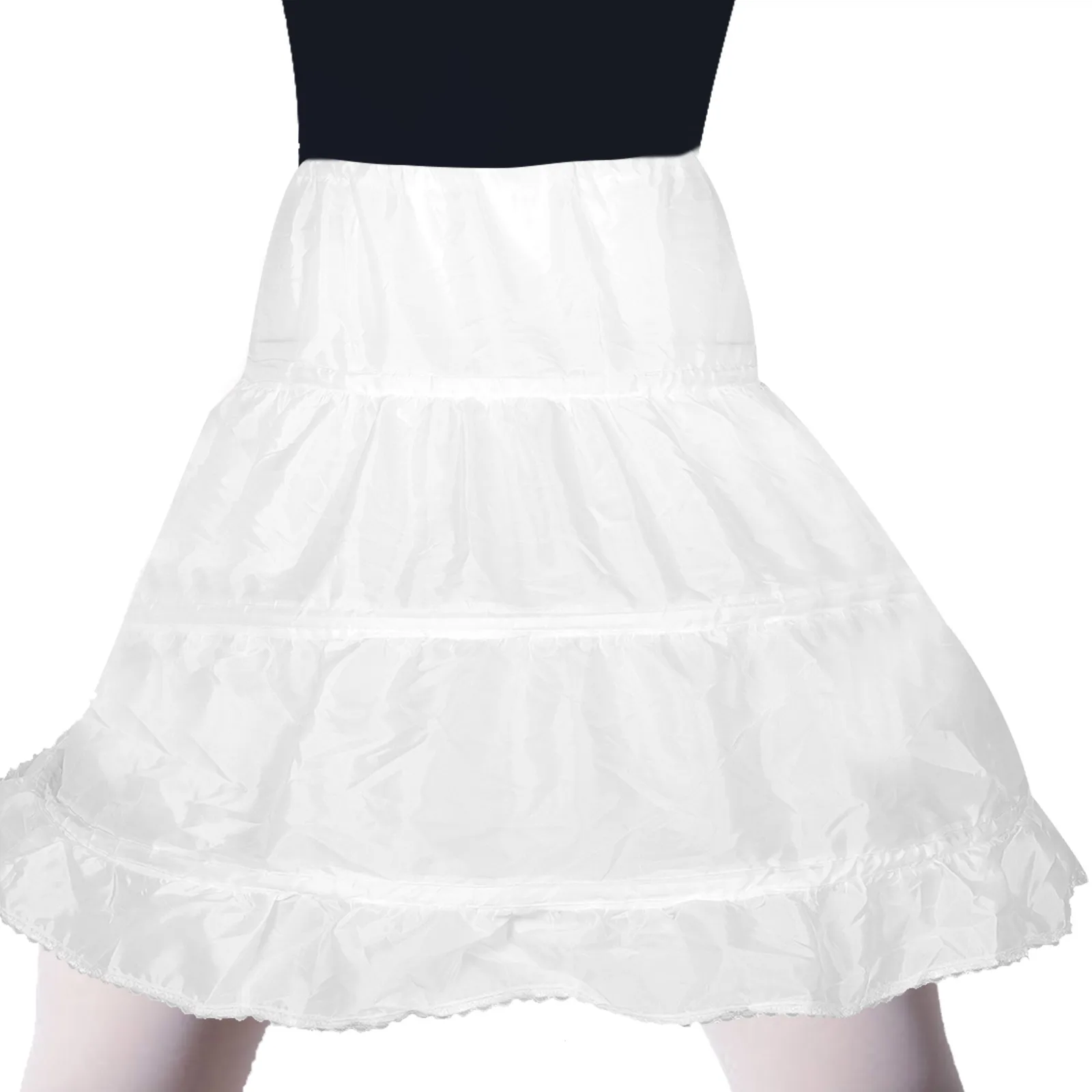 

Children Hoop Skirt Petticoat White Kids Underskirt for Dresses Girls Lightweight Steel Free Bubble Skirts Wedding Accessories