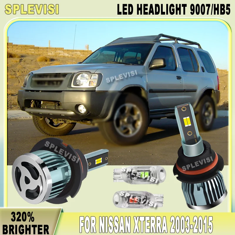 

Прозрачность и яркость, улучшение двойной ночной безопасности 9007, светодиодная фара для Nissan XTERRA 2003, 2004, 2005, 2006, 2007, 2008-2015