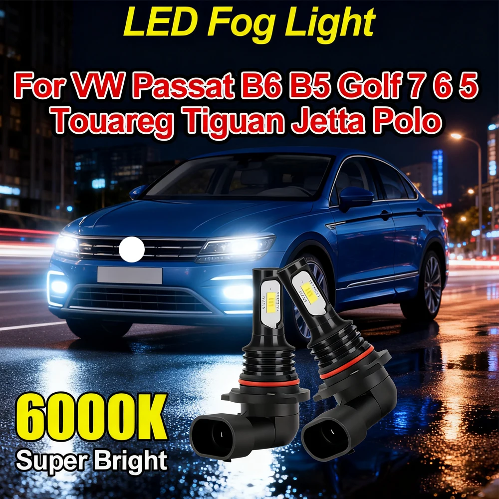 

30000LM Светодиодные противотуманные фары Canbus 30000LM 9005 HB3 Противотуманные фары Размер 1: для VW Passat B6 B5 Golf 7 6 5 Touareg Tiguan Jetta Polo
