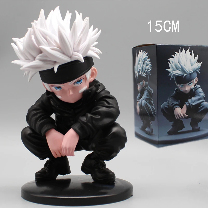 

15cm Anime Jujutsu Figure Q Version Jujutsu Kaisen Small Figure RZ Satoru Gojo Figure Doll PVC Gk Collection Ornament Statue Toy