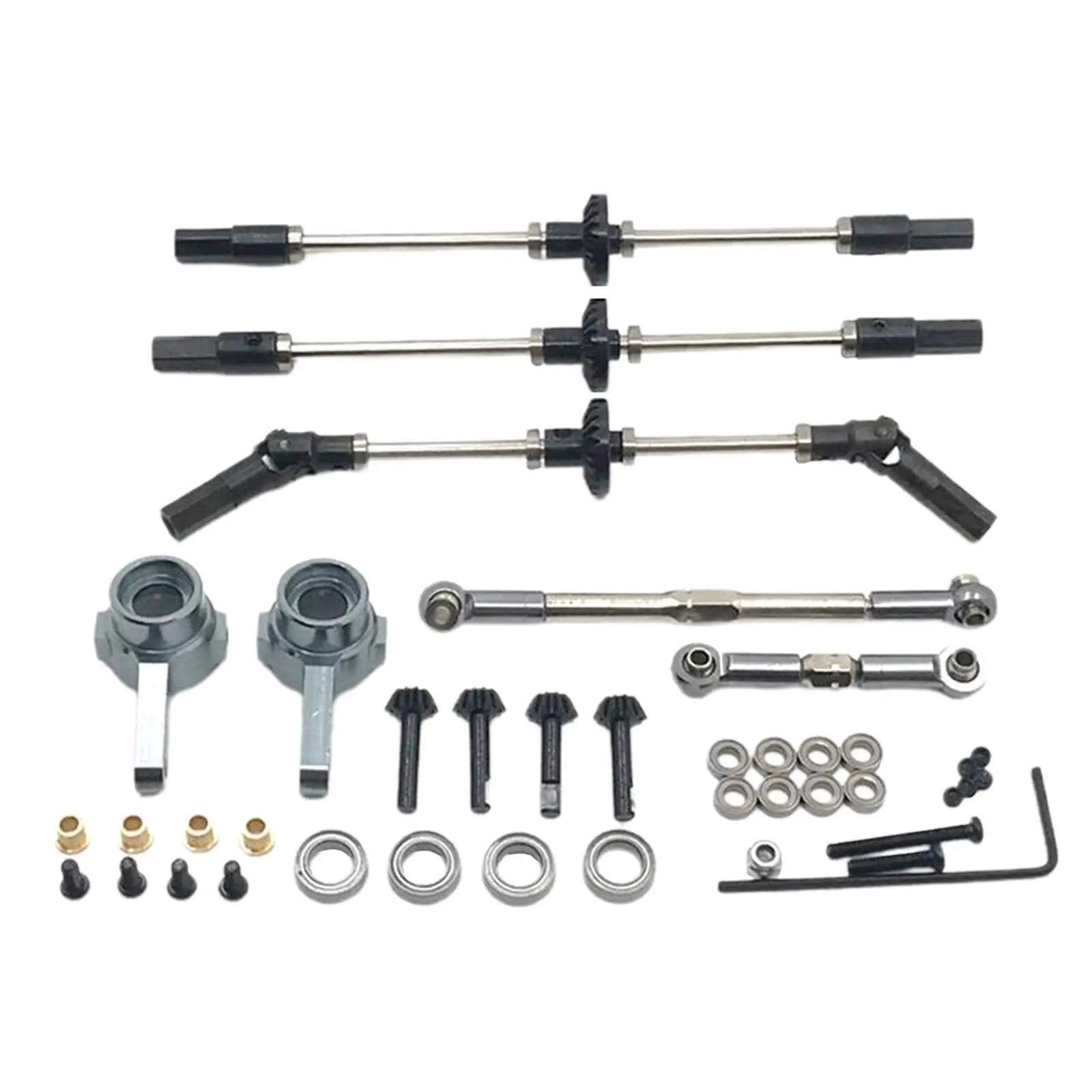 

Upgrade Bridge Axle Set for WPL B16 B36 Q60 1:16 RC Truck Car Steering Hub and