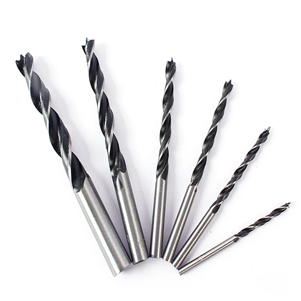NEW Arrival  5Pcs/box 3 Flute wood Drill Bits Set for Woodworking Metal Power Tools Wood Drilling High Quality twisted drill