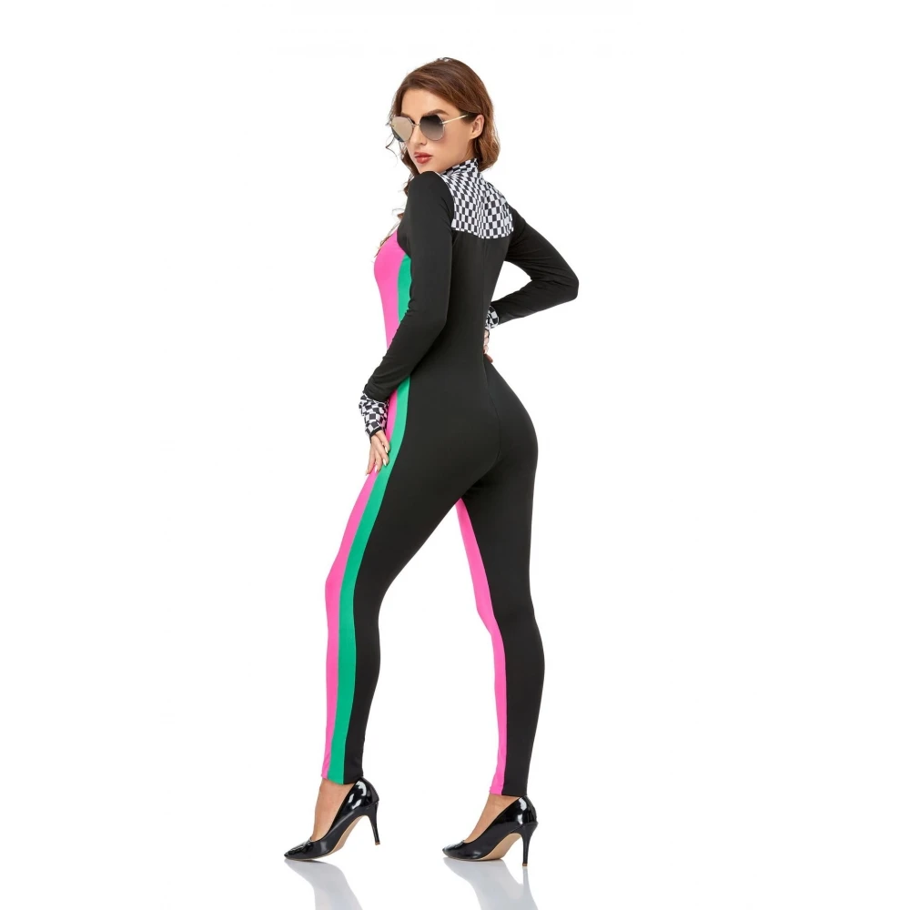 مثير هالوين المرأة تأثيري البدلة قطعة واحدة سباق فتاة زي نموذج سيارة لولية الزي مجموعة الملابس النسائية Faion #2