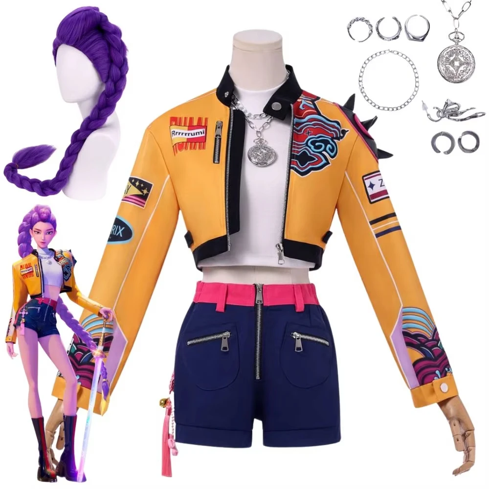 K-Pop Mira Rumi Zoey Охотники на демонов, сценическая одежда для косплея, костюм, парик, Хэллоуин, девушка, группа, идол, наряд для ролевых игр, женский сексуальный костюм 2025