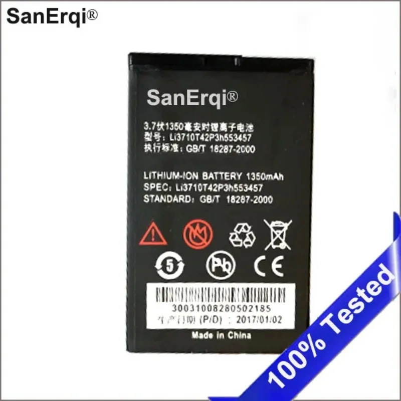 

1000mAh Li3710T42P3h553457 High Quality For ZTE S100 S130 S160 S182 S190 S189 C360 C361 N600 N606 C170 H520 V16 Phone Battery