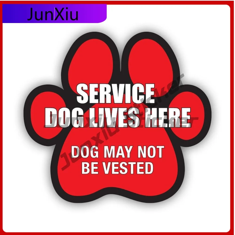 

Service Dog Lives Here Sticker Uv Protected Decals Auto Decor Car Sticker Vinyl Decal Die Cut Sun Protection Waterproof Durable