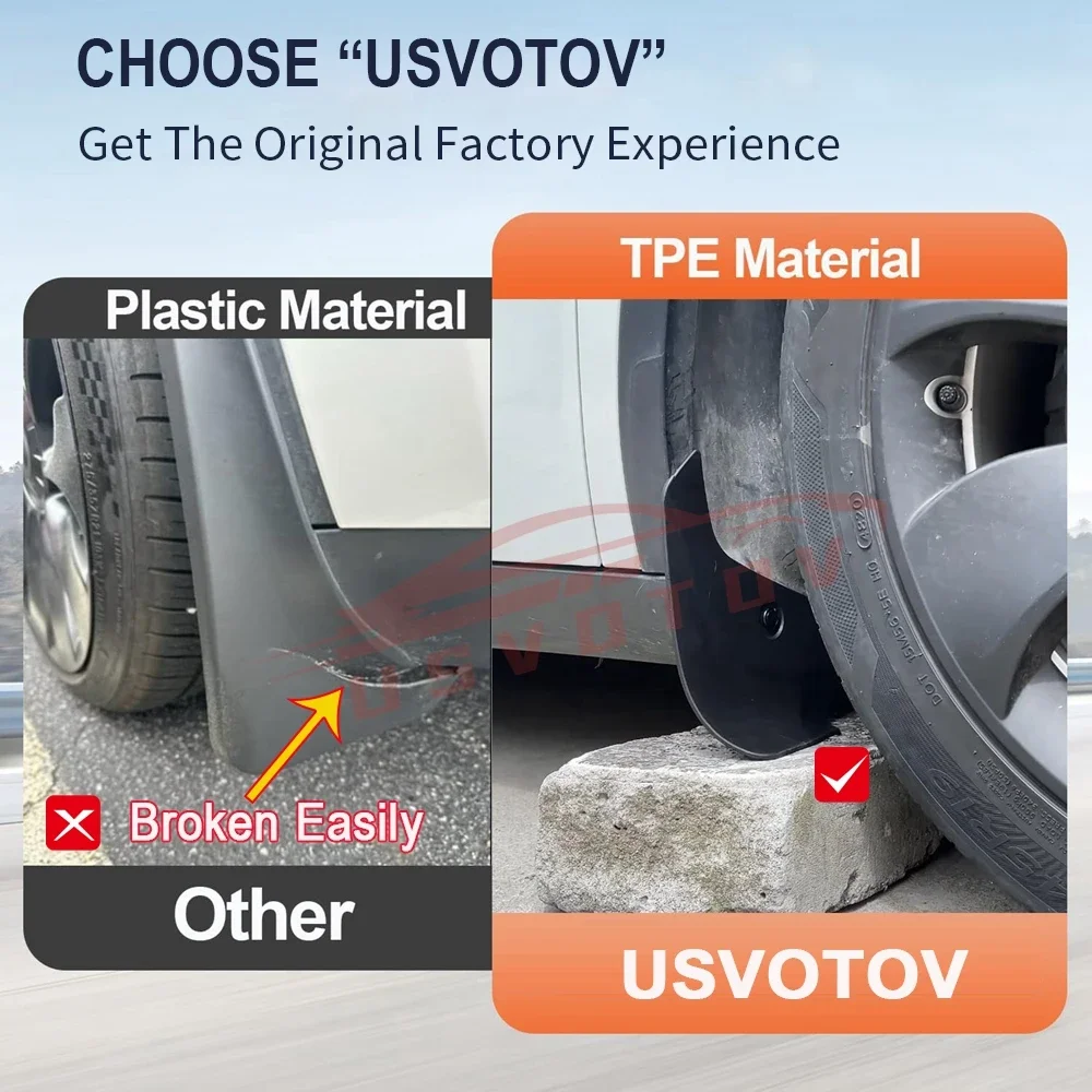 Tesmayx للطراز Y Juniper Tesla Model 3 Highland 2025 2026 اللوحات الطينية الأمامية الخلفية TPE واقيات الطين غطاء حماية الرذاذ الملحقات